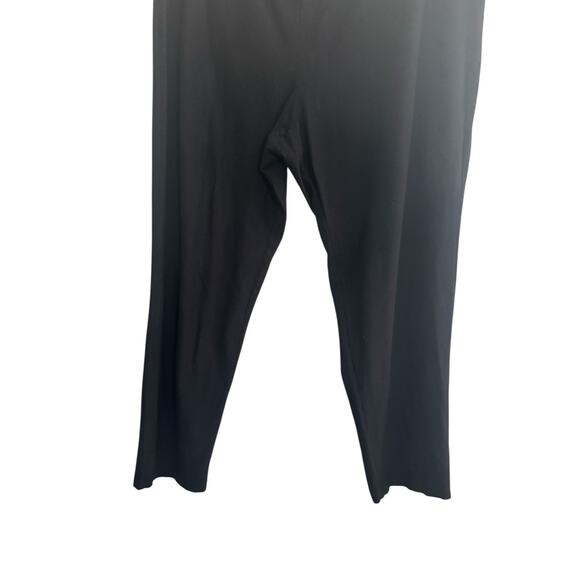 Eileen Fisher XL Washable Stretch Crepe Straight Leg Pull On Pants Black #5373 - Picture 3 of 12